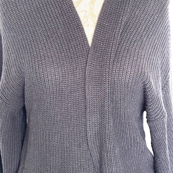 Melrose Market Womens Size Small Open Cardigan Sweater Black Bell Sleeve Knit - Picture 6 of 12